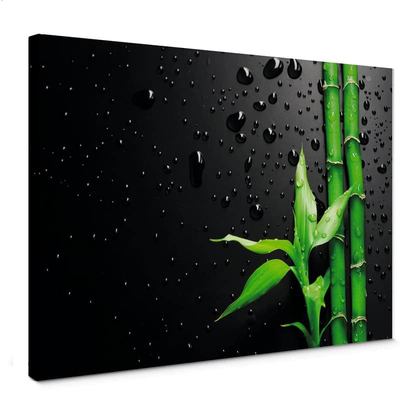 Bamboo Over Black Canvastavla