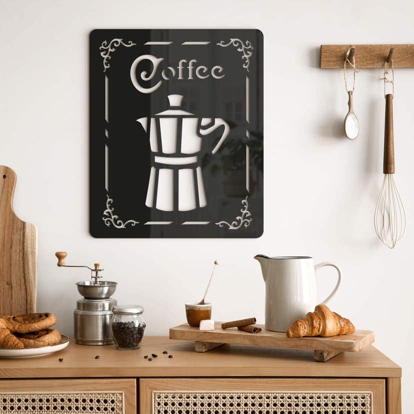 Dekorativ kaffeskylt i akryl - Espressokanna