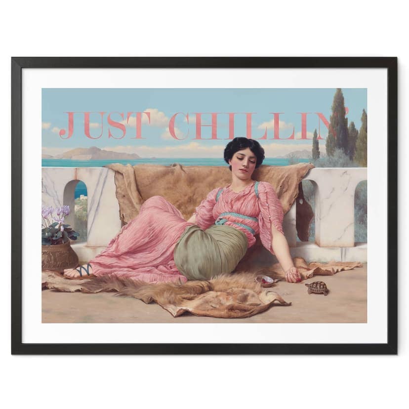 Poster Just Chillin - Inspirerad av John William Godward
