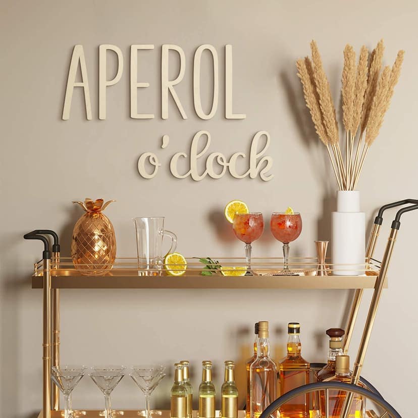 3D träbokstäver - Kök - Aperol klockan - Poplar