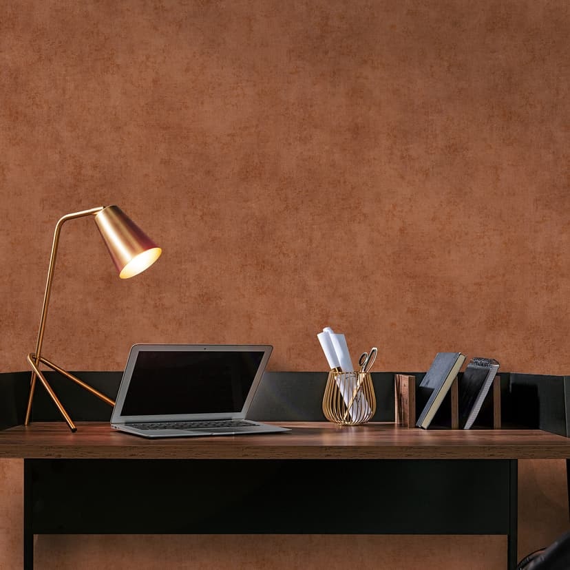 Non-woven tapet SHINY CONCRETE Elle Decoration 4, terrakotta
