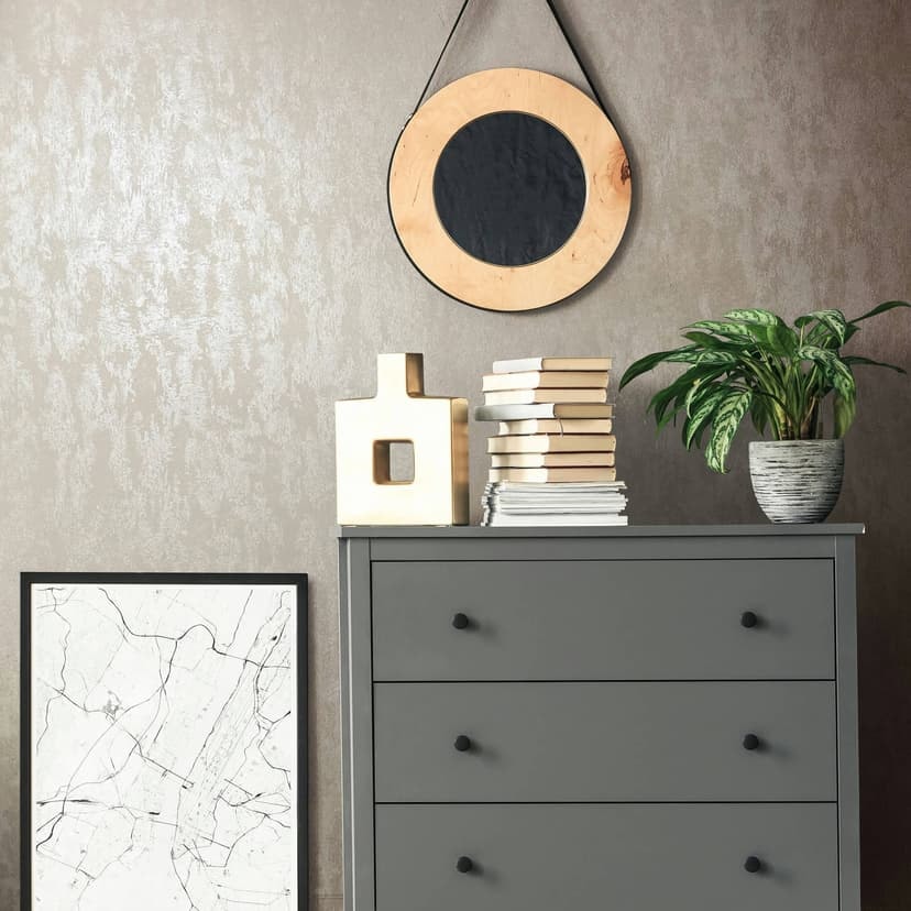 Non-woven tapet med skimrande glans beige slät