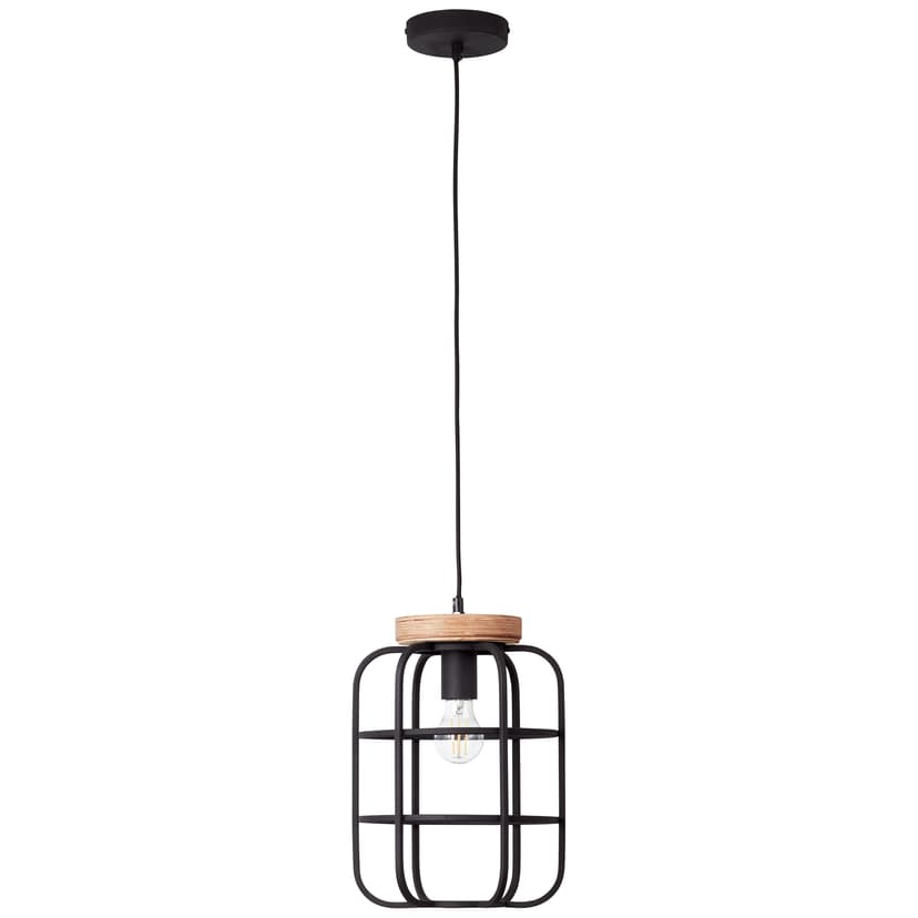 Pendelleuchte Inga 5 Braun, 40W, 147 x 25 cm, Holz Pendellampe
