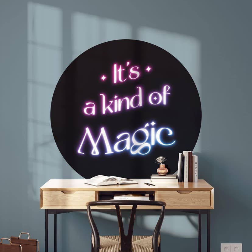Wallsticker text - Det är en slags magi - Round