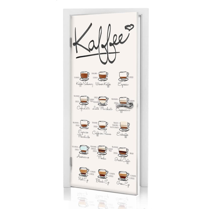 Dörrdesign kaffesorter 91x200 cm