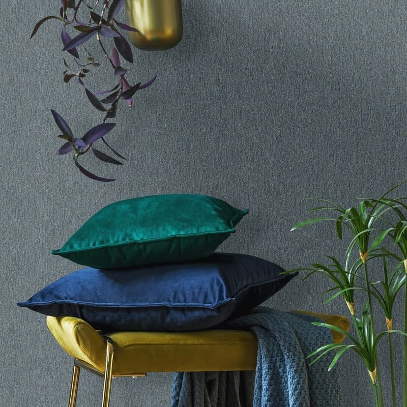 Icke-vävd tapet slät, textil slät klassisk i blått