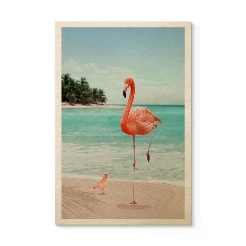 Loose Träposter - Wannabe Flamingo