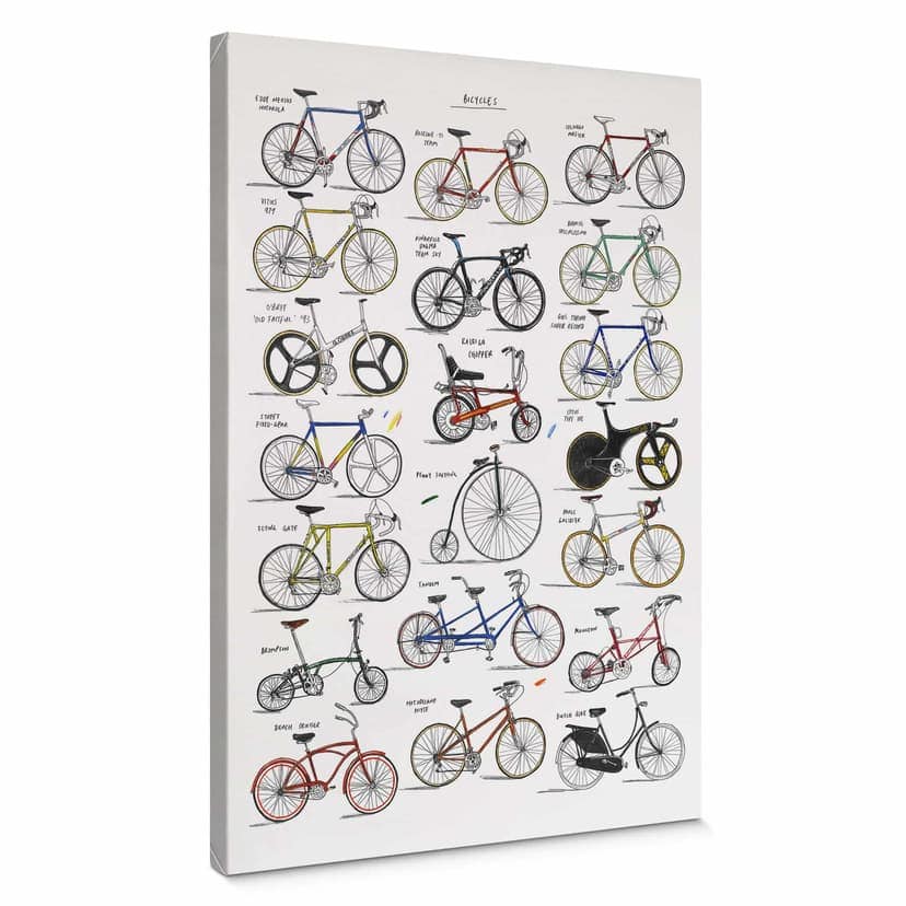 Canvastavla Sparshott - Cyklar