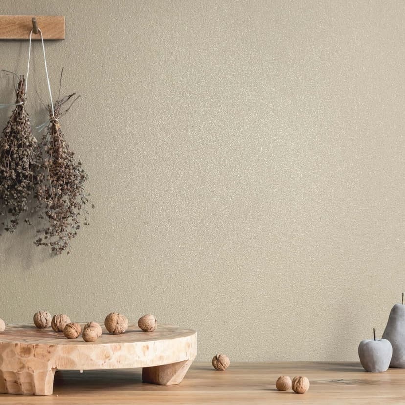 Icke-vävd tapet slät, texturerad slät modern matt i beige