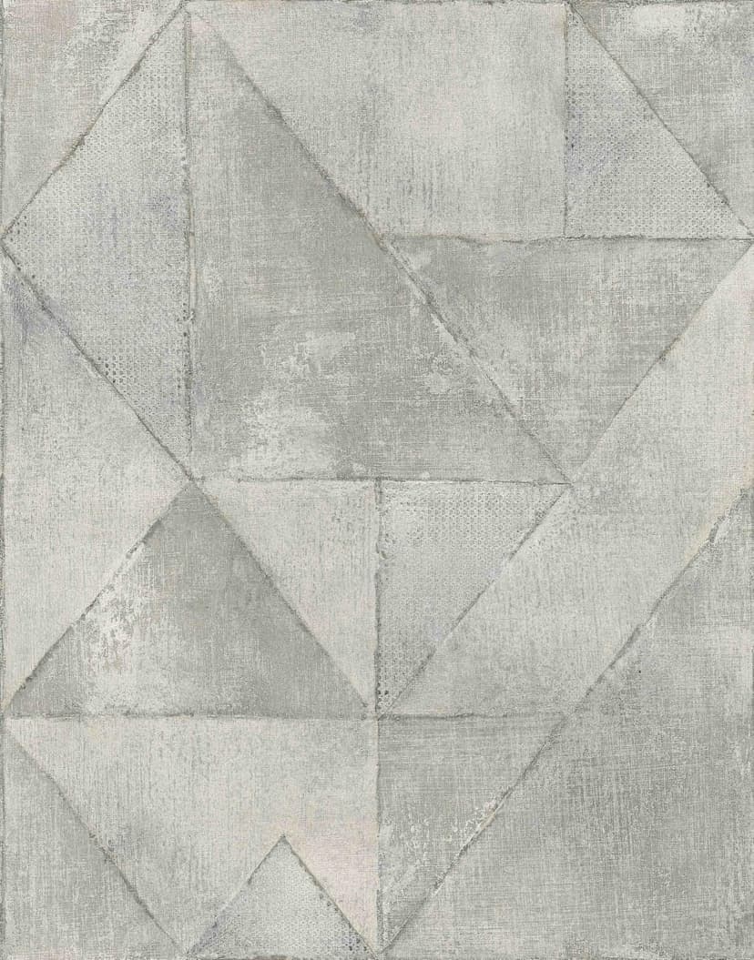 Fototapet med geometriska ytor och betonglook i ljusgrått 2,7 x 2,12 m