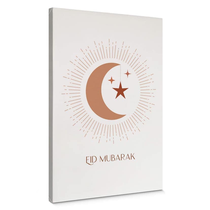Canvastavla Eid Mubarak halvmåne