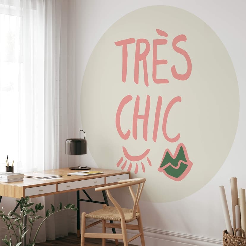 1X Studio - Très chic - Rund Fototapet - non-woven tapet/självhäftande non-woven tapet