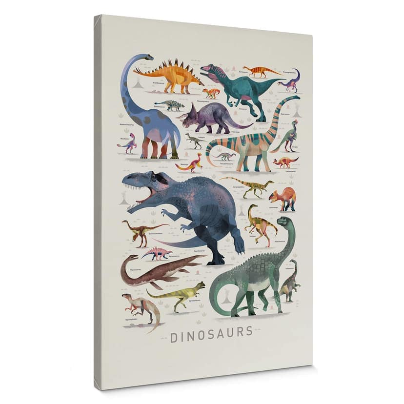 Brun Canvastavla - Dinosaurier Del 2