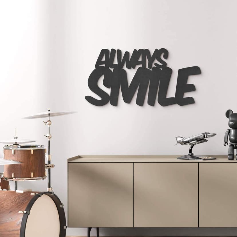 3D-bokstäver Always Smile - MDF-dekoration