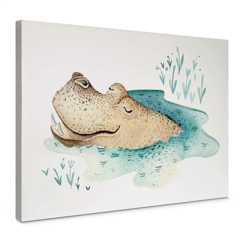 Canvastavla Kvilis - Hippo