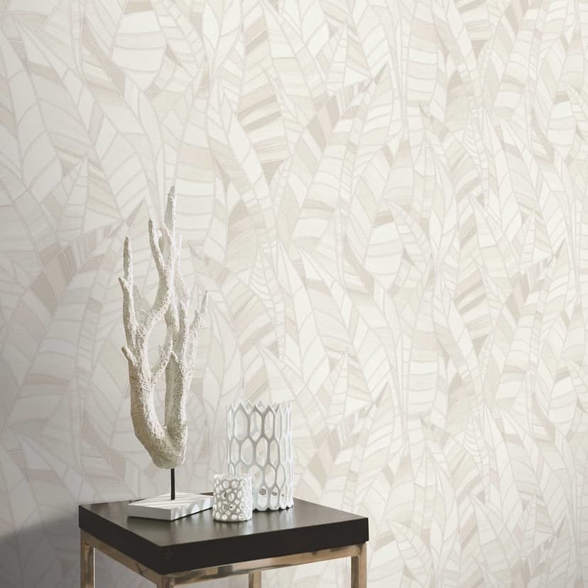 Non-woven tapet SERENADE Elle Decoration 4, gräddfärgad