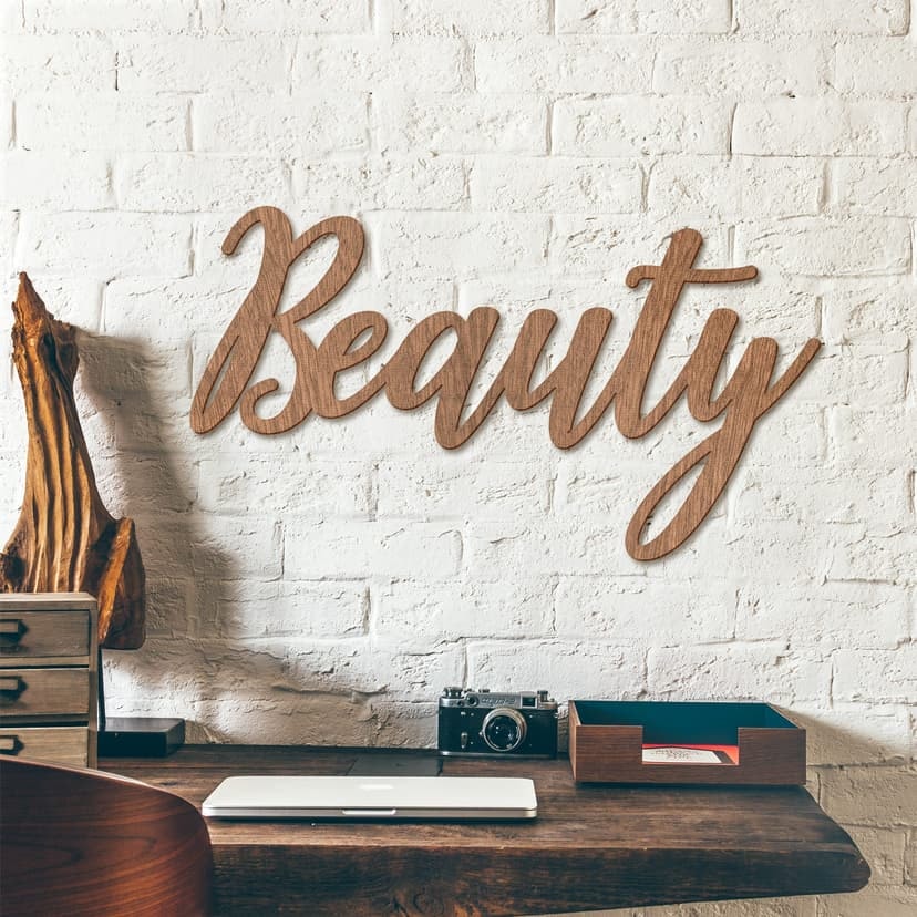 Bokstäver av trä - Beauty - Mahogny