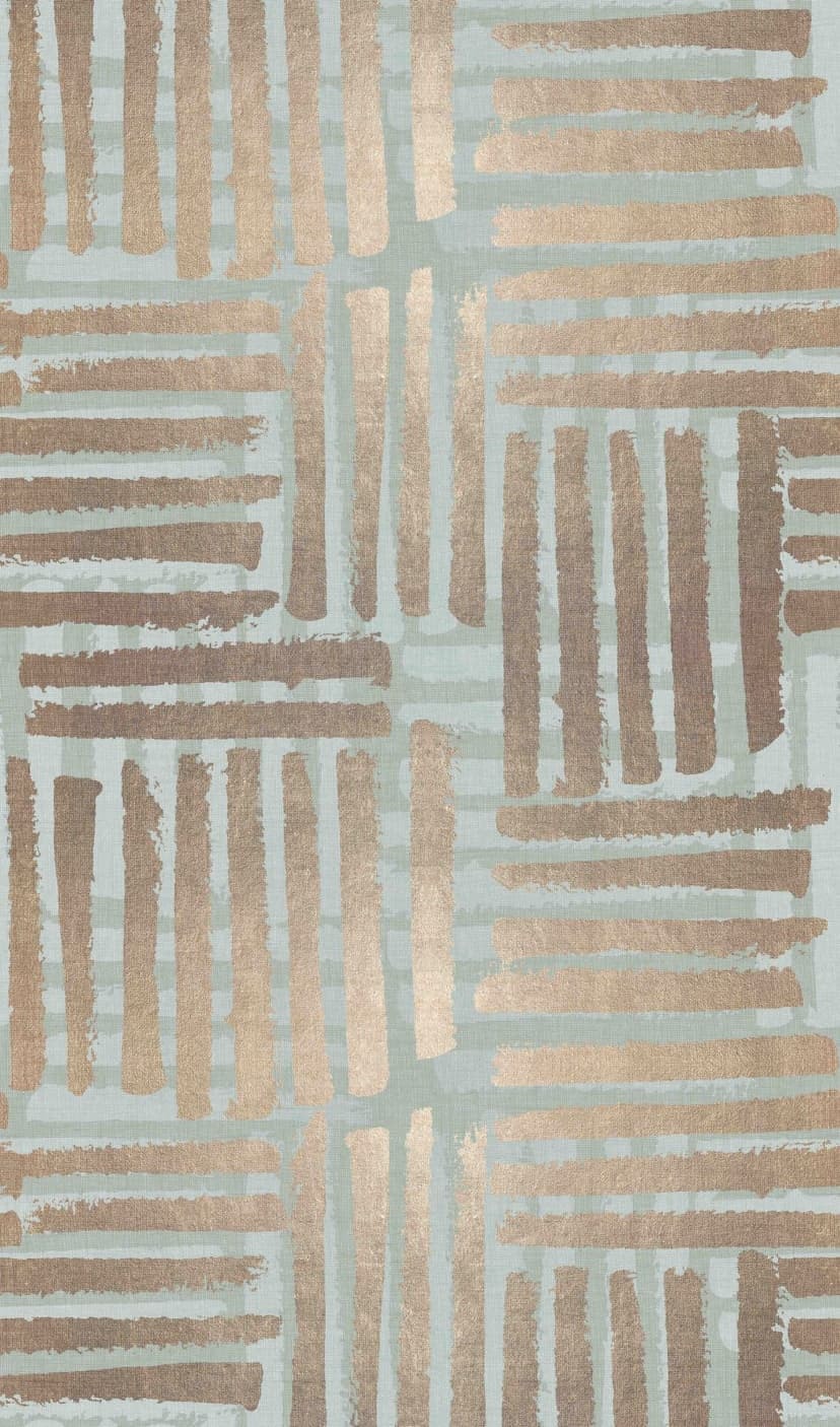 Fototapet Grafiskt randmönster i beige och salviagrönt Modern 2,7 x 1,59 m