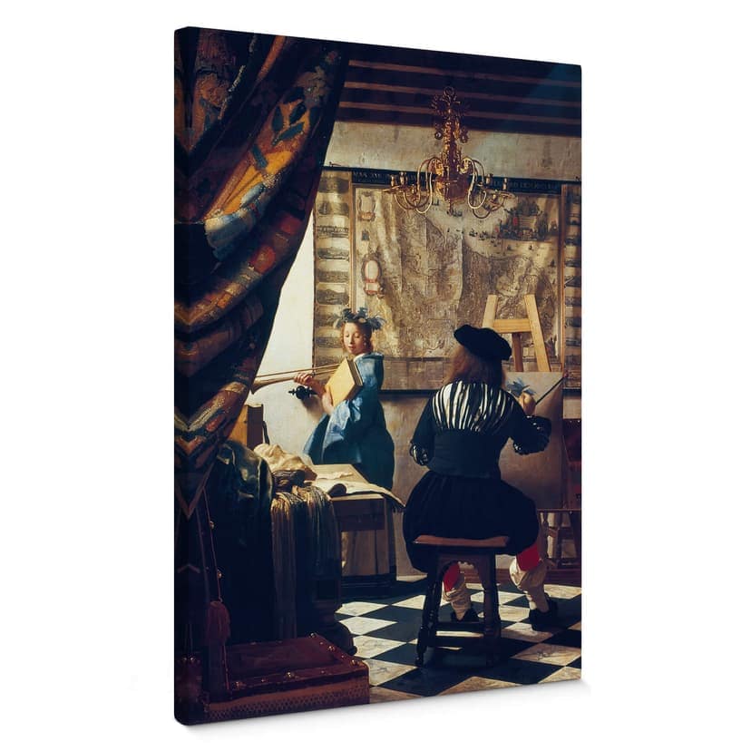 Canvastavla Vermeer - Konsten att måla
