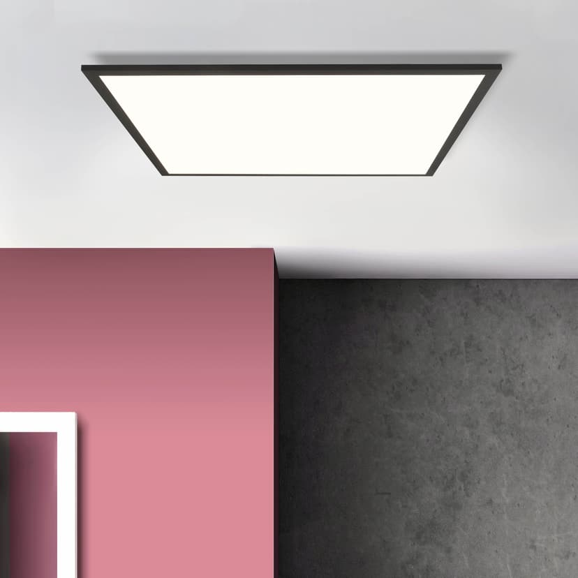 Deckenleuchte Constantin 9 Schwarz, 40W, 5 x 59,5 cm, Kunststoff Led panel