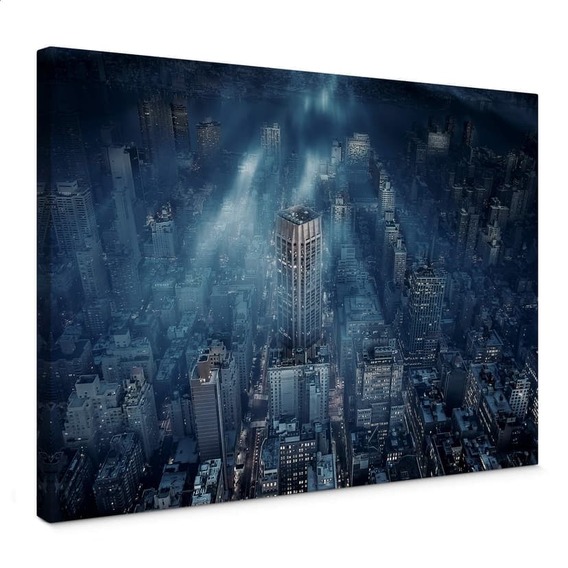 Canvastavla Løndal - Dimma i NYC