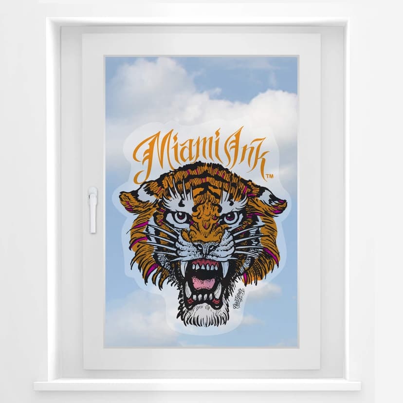 Miami Ink Tiger fönstermålning
