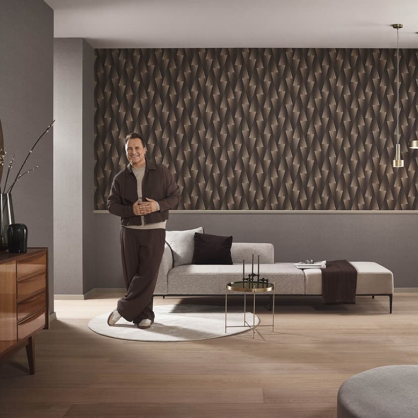 Guido Maria Kretschmer grafisk tapet Shift Fashion for Walls 5 brun