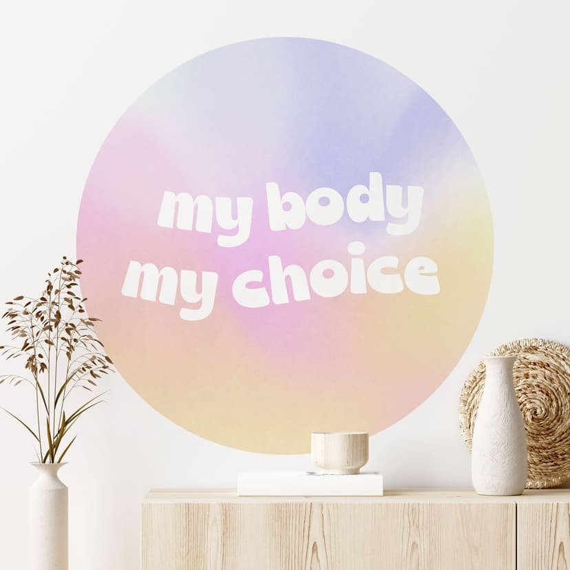Wallsticker Min kropp mitt val - Runda