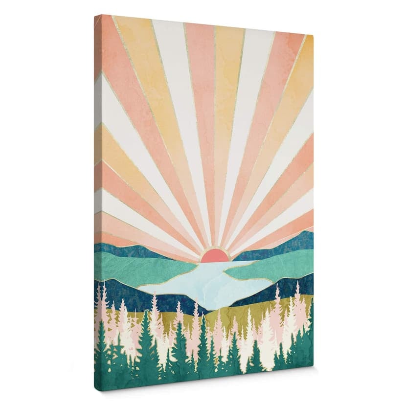 Canvastavla SpaceFrog Designs - Retro sommar