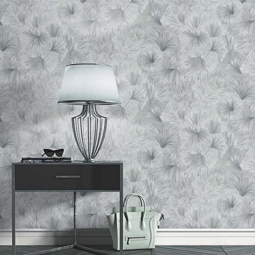 Bladtapet, mönstertapet Fashion for Walls 4 av Guido Maria Kretschmer grå