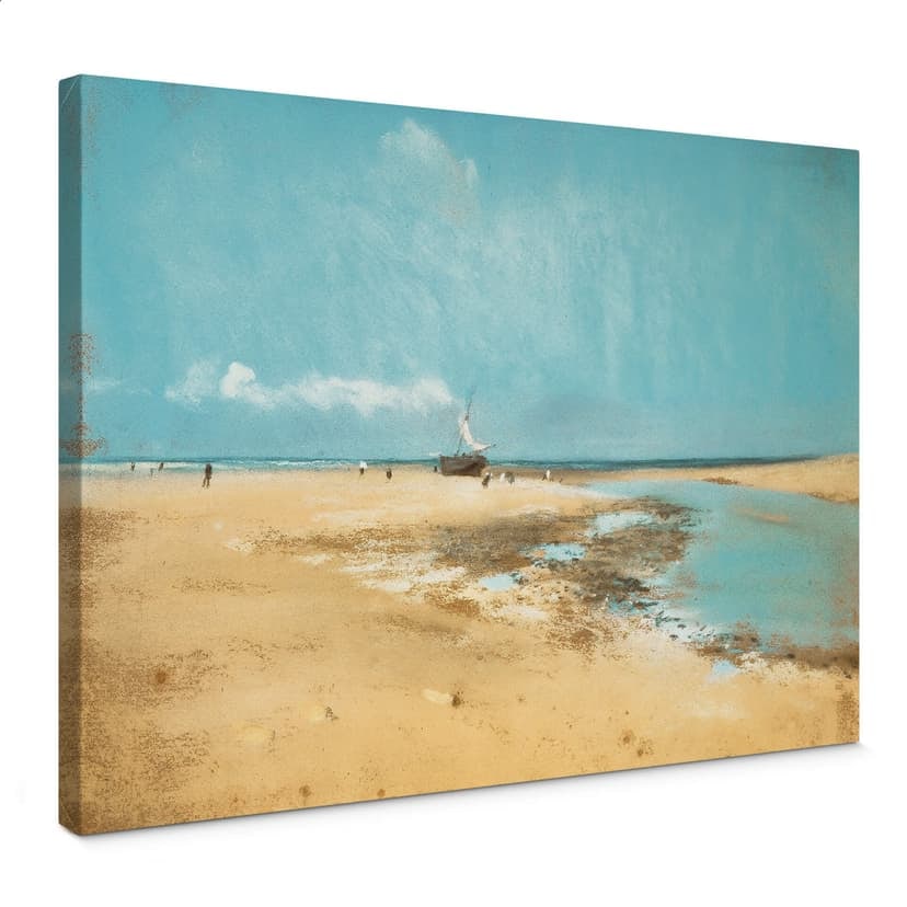 Canvastavla Degas - Strand vid lågvatten