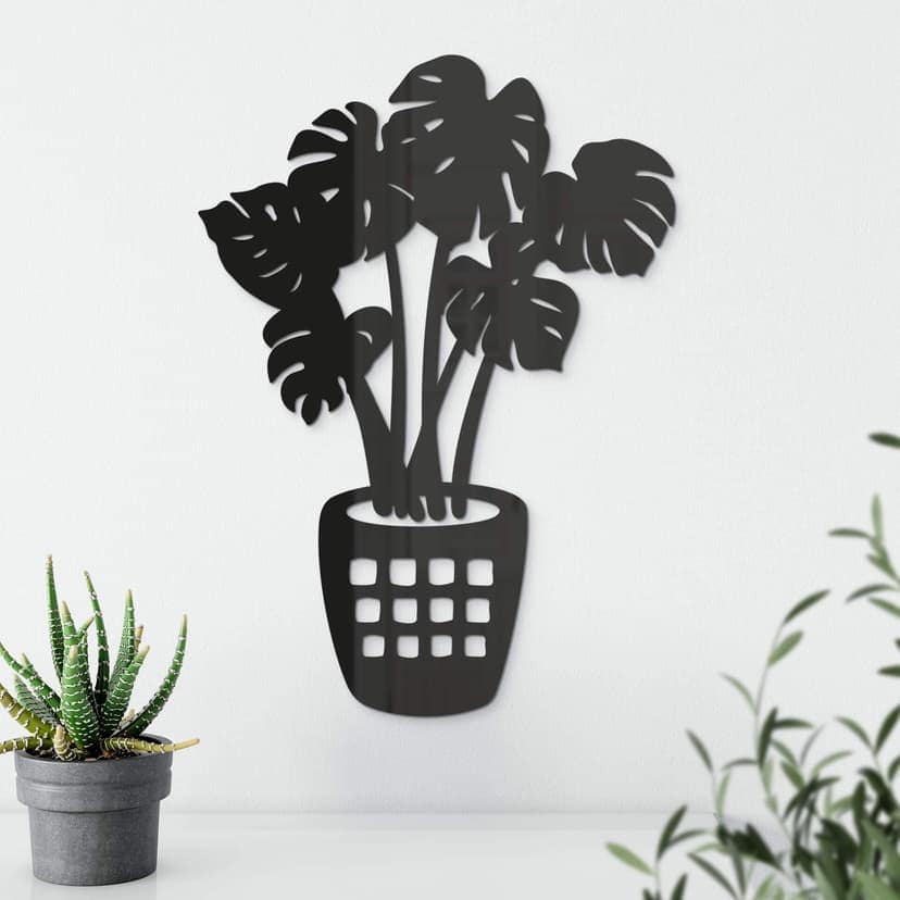Akryl dekoration monstera växt