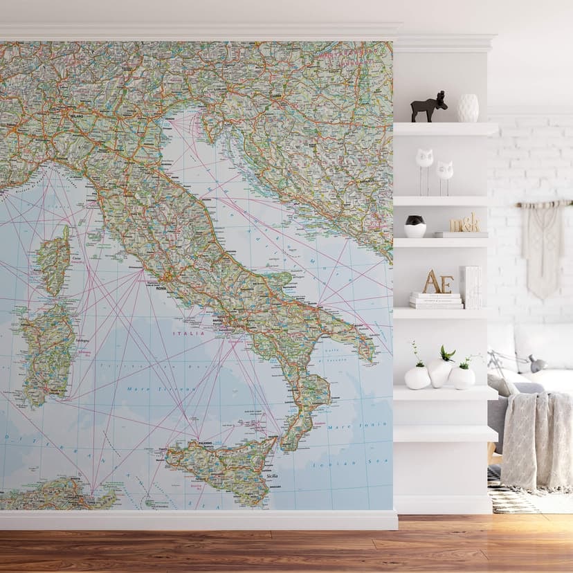 Fototapet Falk - Italien karta