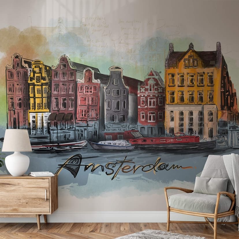 Fototapet Amsterdam - Älska din stad