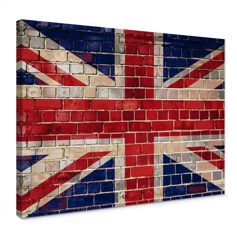 Canvastavla Union Jack Vägg