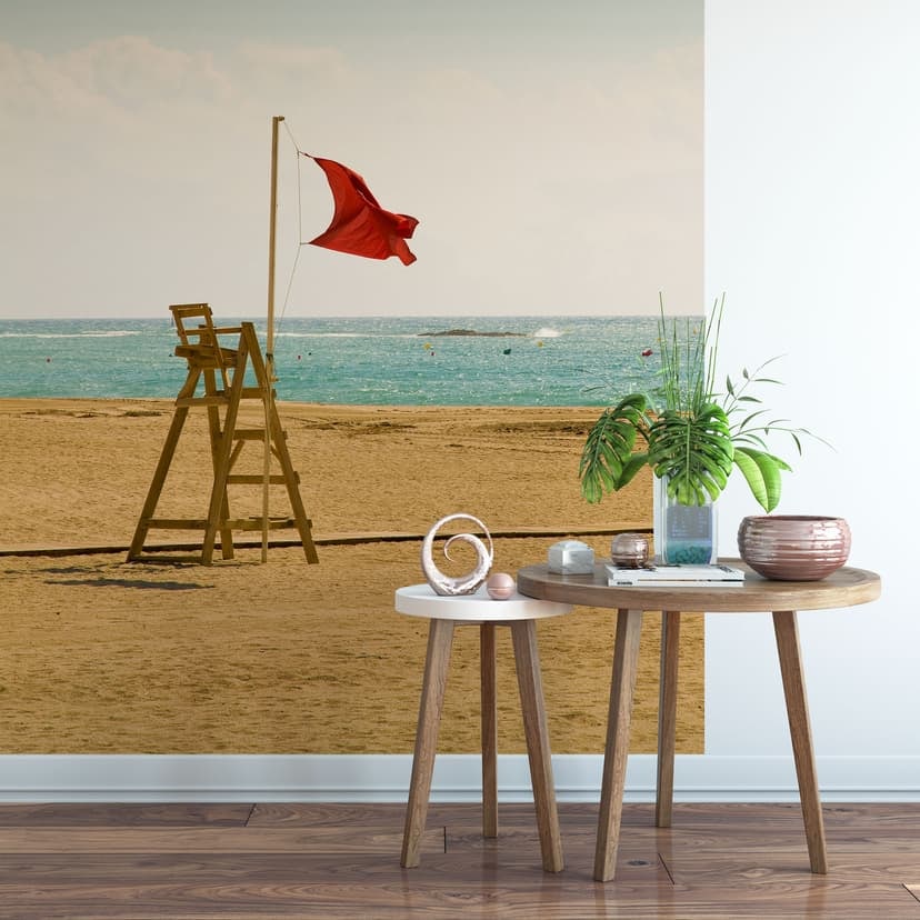 Fototapet med röd flagga