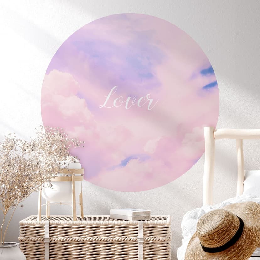Lover Wallsticker - inspirerad av Taylor Swift - Rund