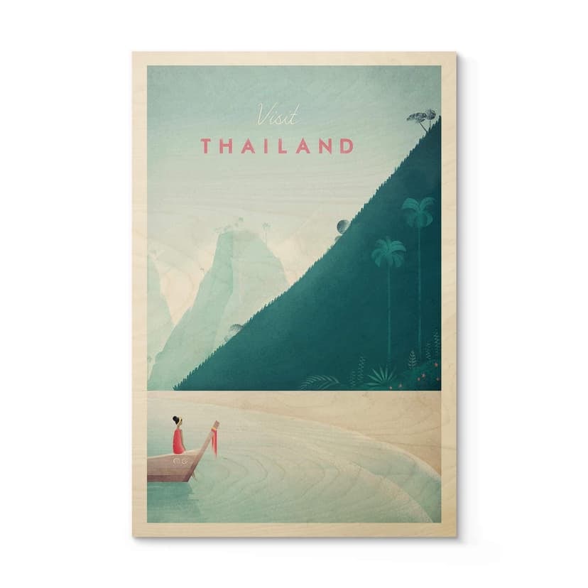 Trätavlor i trä Rivers - Thailand