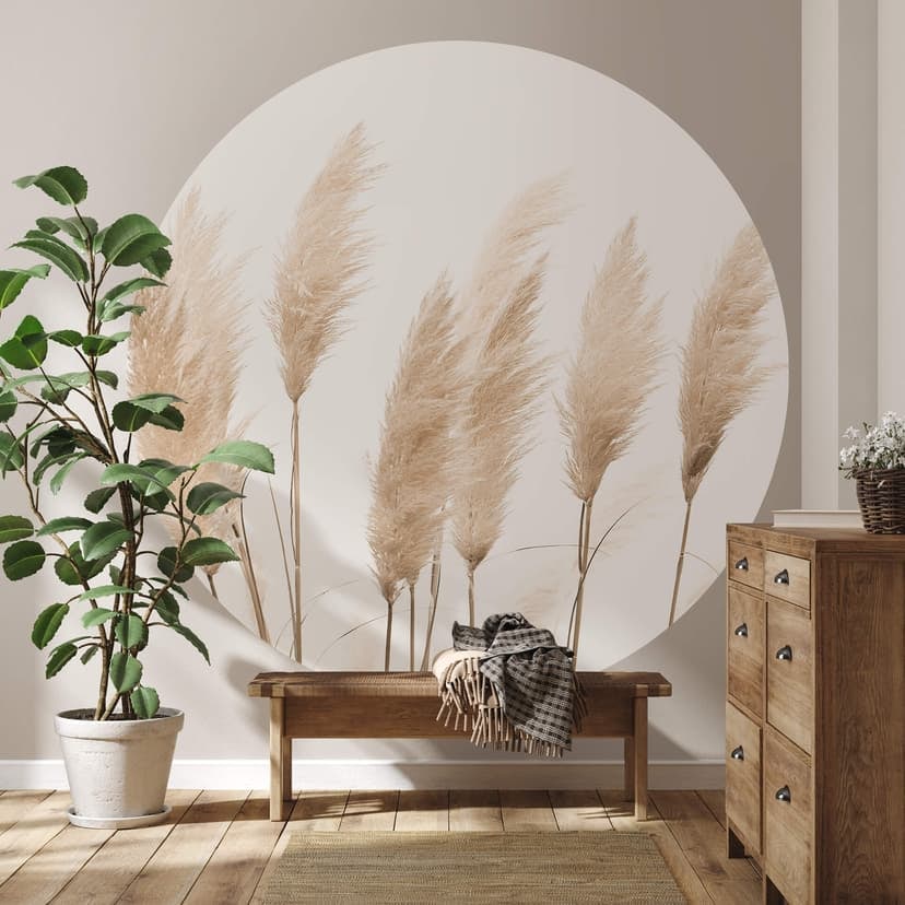 Fototapet Sisi & Seb - Pampas - Rund - non-woven tapet/självhäftande non-woven tapet