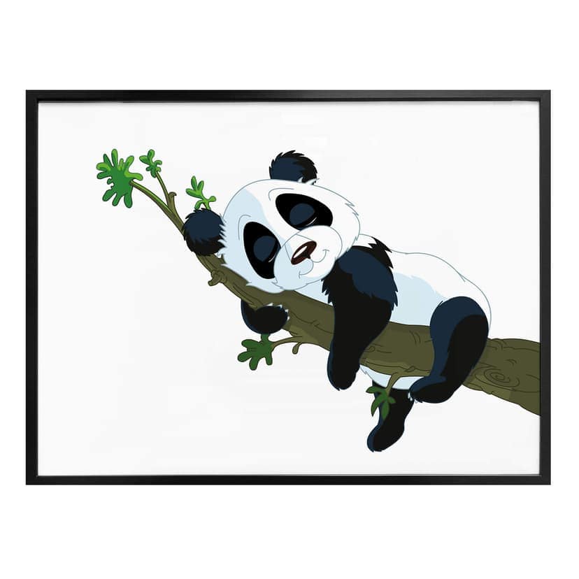 Poster med sovande panda