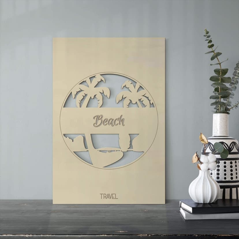 Dekorativ bild av poppel - Travel Beach