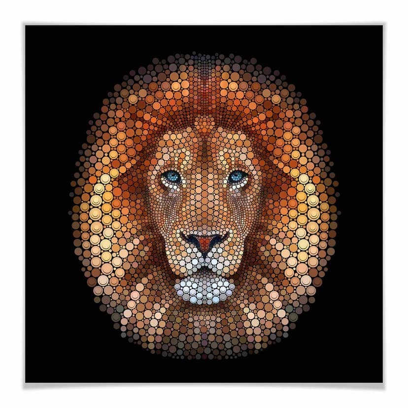 Poster Ben Heine - Circlism: Lion