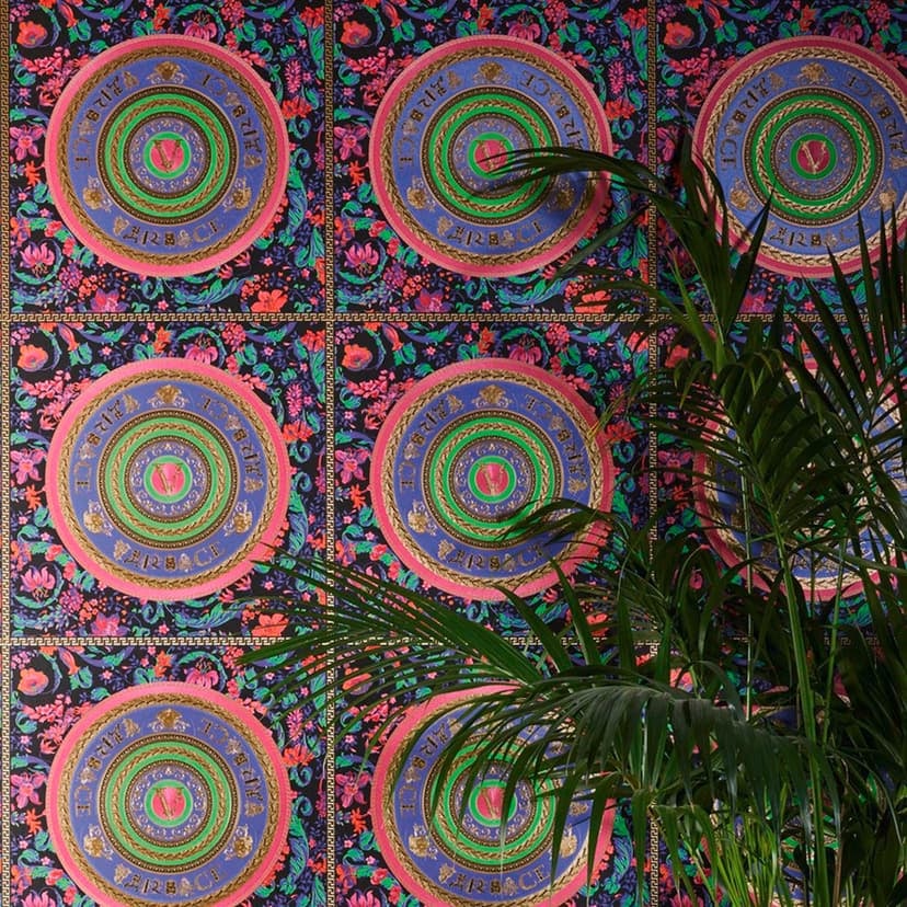 Versace Home klassisk blommig tapet blommig designer lyxig non-woven tapet färgglad