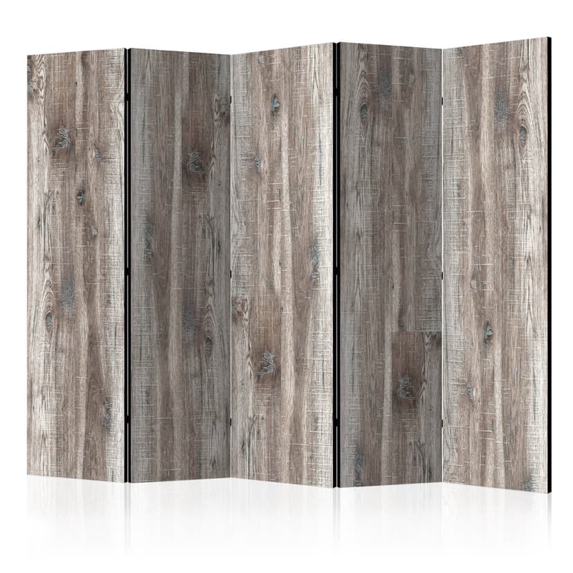 Paravent Raumteiler -  Stilvolles Holz , 5-teilig - 225x172 cm