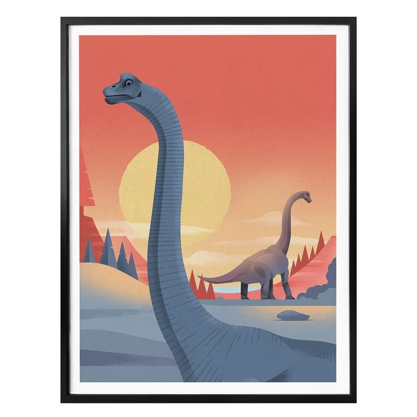 Poster Brun - Brachiosaurus