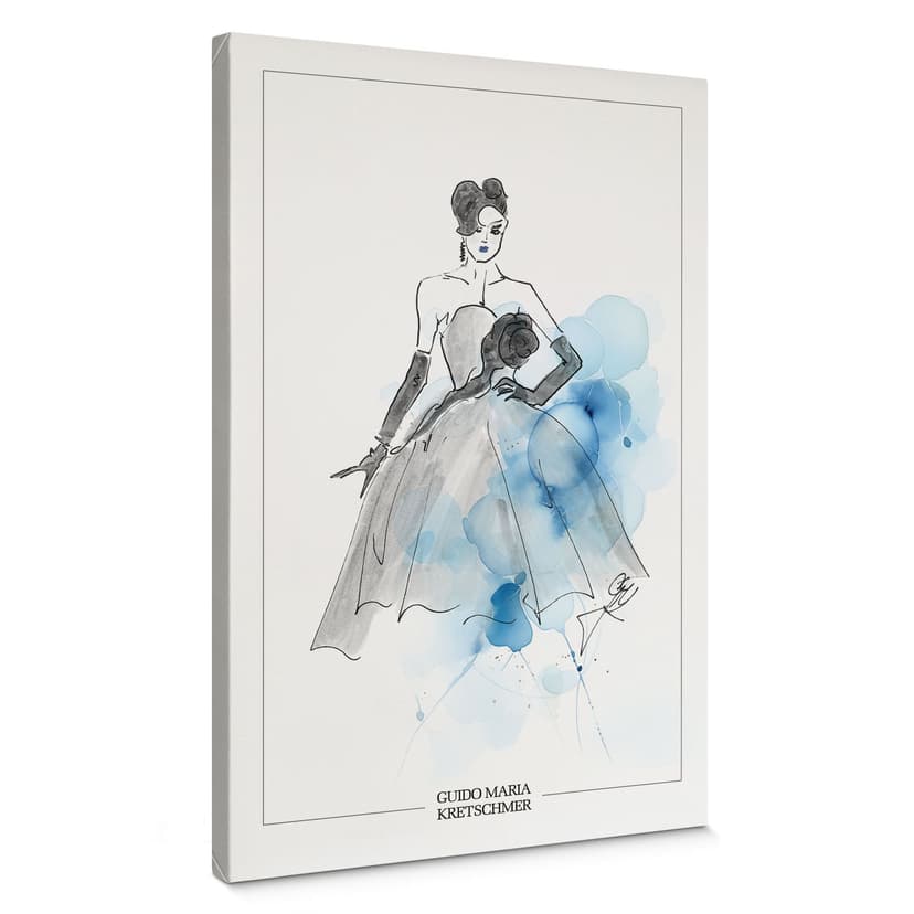 Canvastavla Audrey i blått - Guido Maria Kretschmers kollektion - 40x60 cm