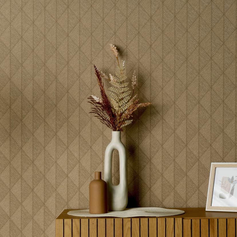 Guido Maria Kretschmer grafisk tapet Woven Whisper Fashion for Walls 5 ockra