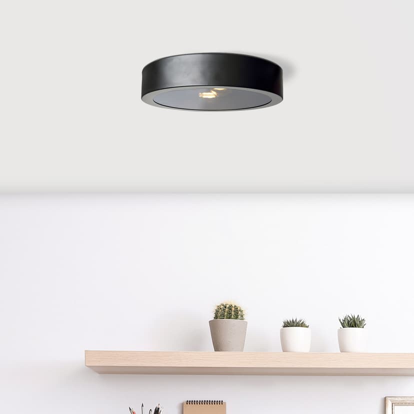 Deckenleuchte Miriam 2 Schwarz, 40W, 6 x 31 cm, Metall Moderne deckenleuchte