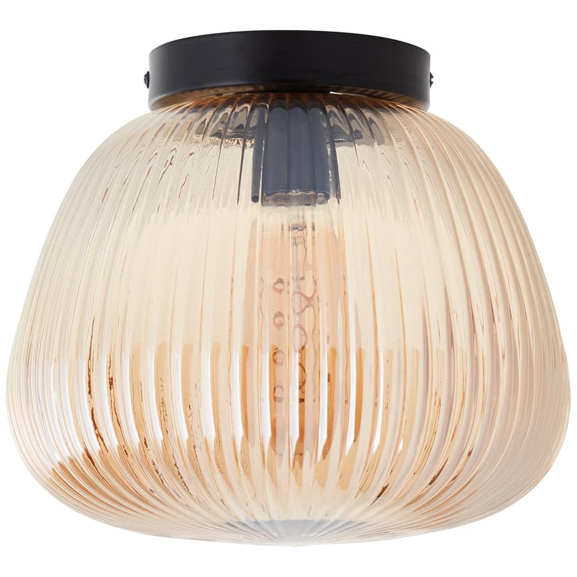 Deckenleuchte Junis 1 Braun, 40W, 21,8 x 25 cm, Glas Deckenleuchte