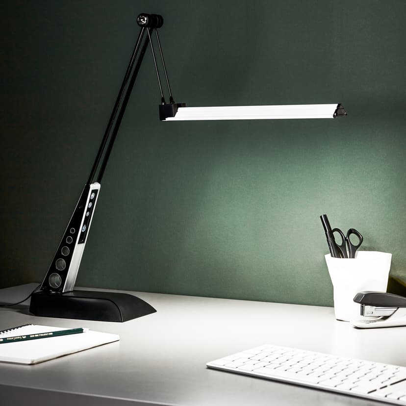 Tischleuchte Jolanda Metallic, 10W, 49 x 63 cm, Kunststoff Schreibtischlampe